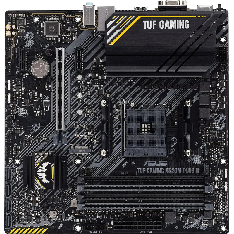Материнская плата ASUS TUF GAMING A520M-PLUS II A520 sAM4, 4xDDR4 mATX - фото 1