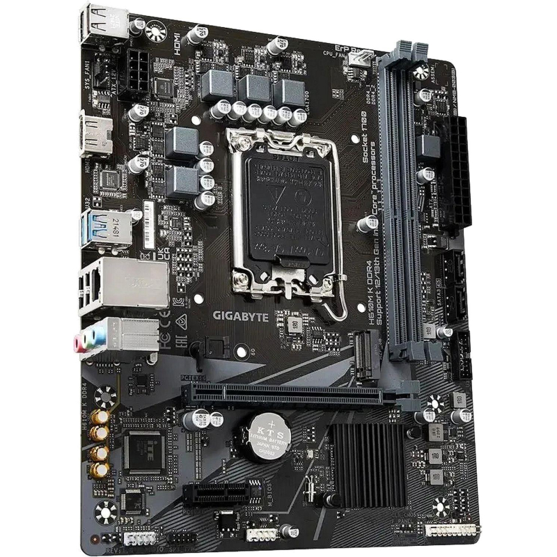 Материнская плата Gigabyte H610M K DDR4 2.0, H610 s1700 mATX - фото 2