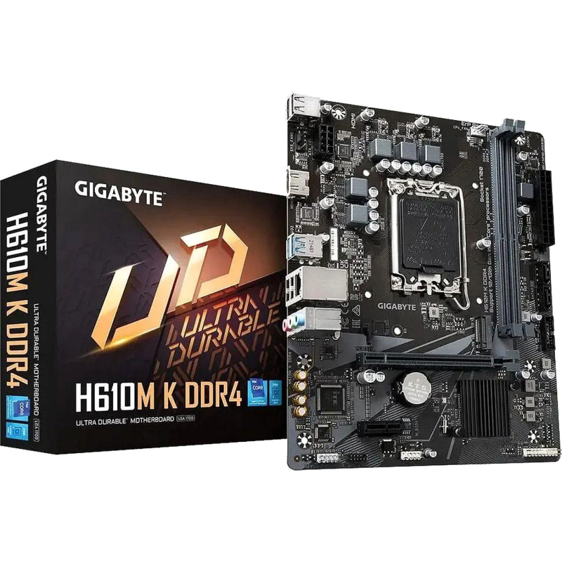Материнская плата Gigabyte H610M K DDR4 2.0, H610 s1700 mATX - фото 5