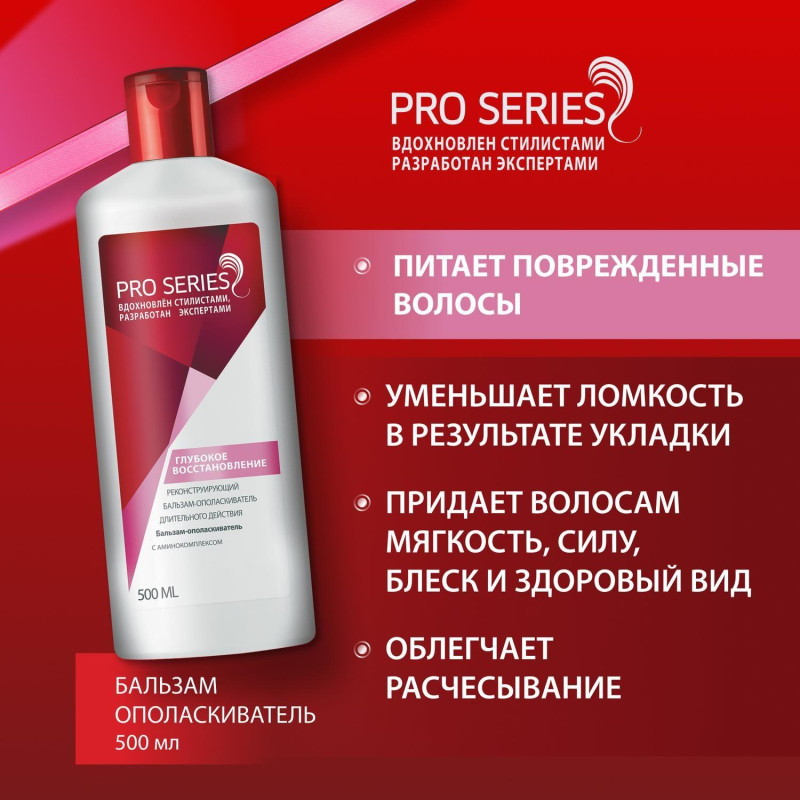 Подарочный набор PRO SERIES Шам+ Бал Интенс вос аминок 500мл + 500мл жен - фото 4