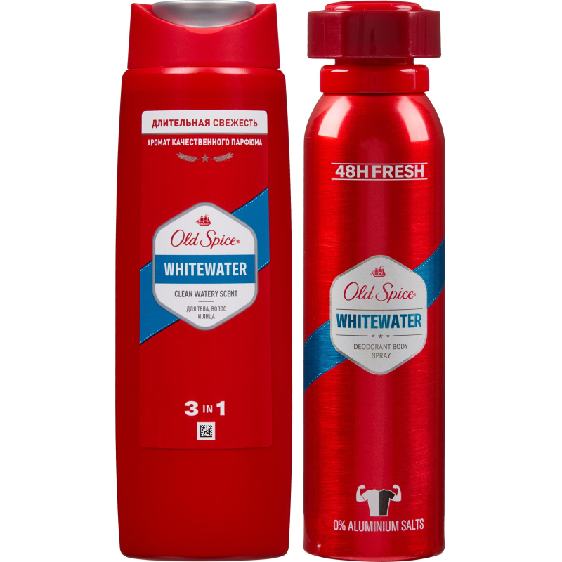 Подарочный набор Old Spice Whitewater дез-спрей 150мл гль душ 3в1 250мл муж - фото 4