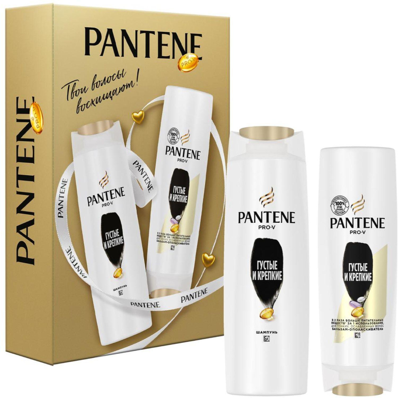 Подарочный набор PANTENE Шам+Бал Густ и крепк Укрп без утяж 250мл+200мл жен - фото 1