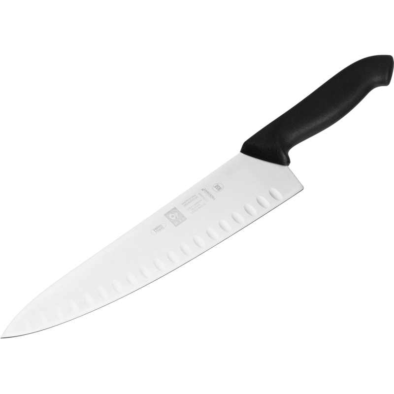 Нож поварской 260/400 мм. Шеф с бороздками, черный HoReCa Icel /1/6 - фото 2