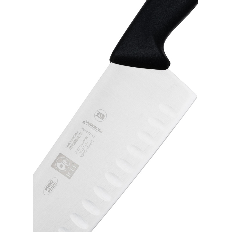 Нож поварской 260/400 мм. Шеф с бороздками, черный HoReCa Icel /1/6 - фото 3