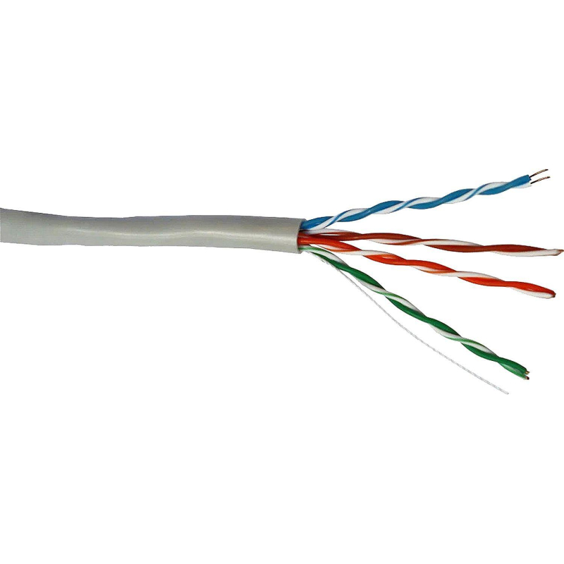 Кабель NewMax NM-UTP5E4PR-CU 4 пары, 25AWG, Кат.5e, PVC, серый, 305 метров - фото 1