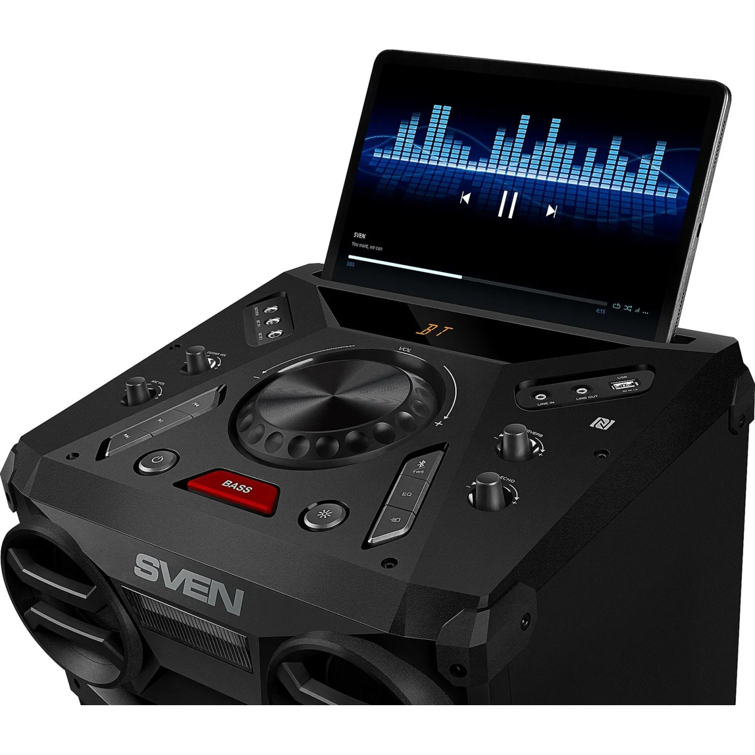 Акустическая система Sven PS-1900, 2x500Вт, TWS, FM/USB, LED-дисплей - фото 9