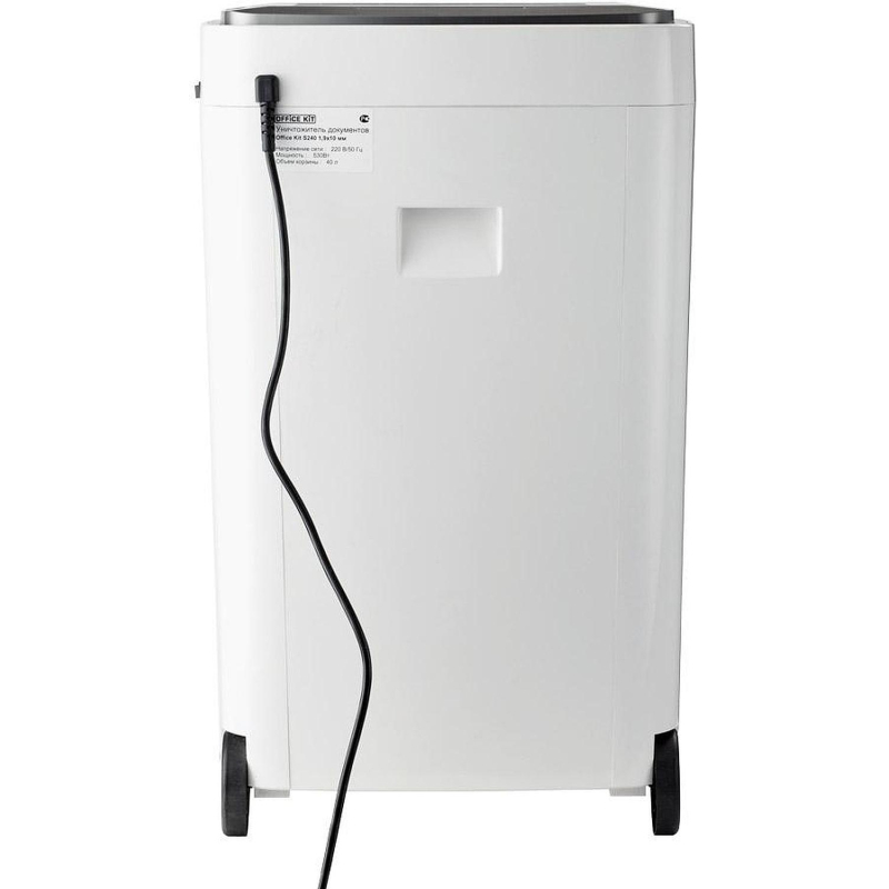 Шредер (уничтожитель) Office Kit S240 1,9x10, 5ур.секр, 15лист, 40л - фото 4