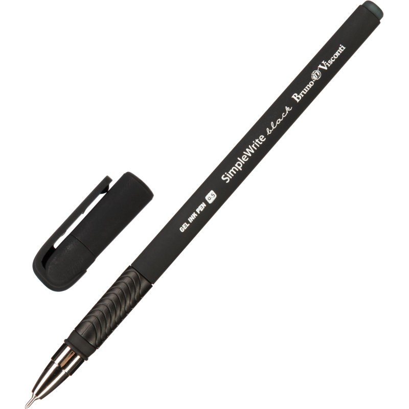 Ручка гелевая неавтомат. SimpleWrite BLACK 0,5мм,черная 20-0067 - фото 1