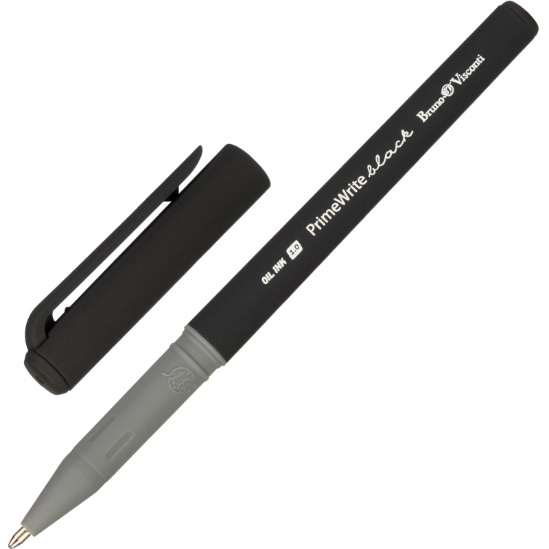 Ручка шариковая неавтомат. PrimeWrite.Basic.Black маслян,1мм,син 20-0295/04 - фото 1