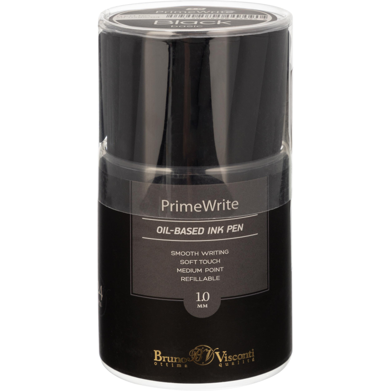 Ручка шариковая неавтомат. PrimeWrite.Basic.Black маслян,1мм,син 20-0295/04 - фото 6