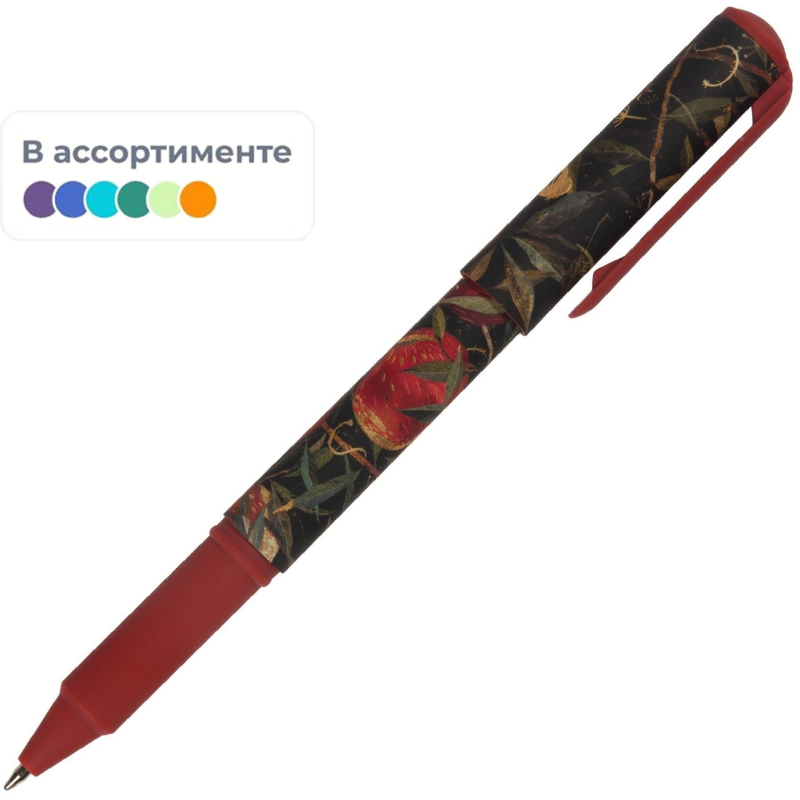 Ручка шариковая неавтомат. DreamWrite.Flora.BlackNight0,7,син,асс20-0264/14 - фото 1