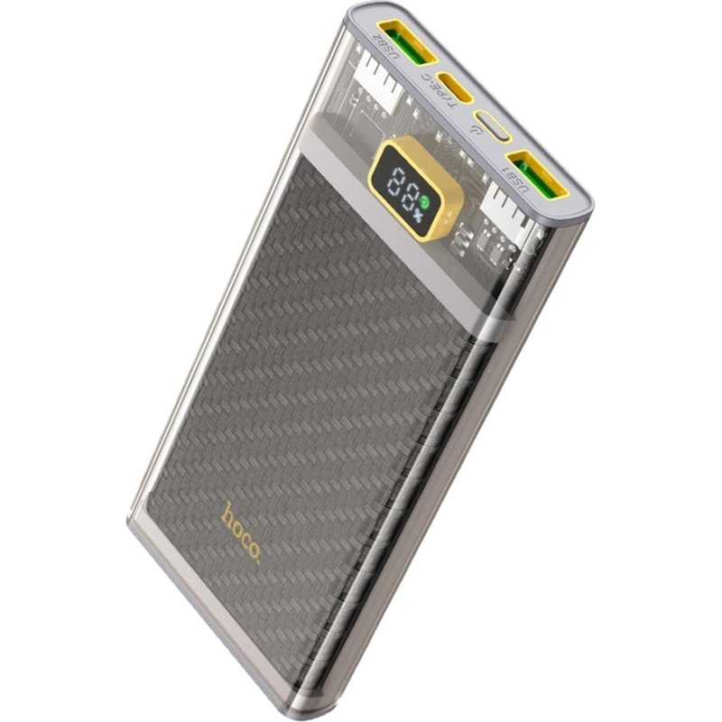 Внешний аккумулятор Hoco J103 DISCOVERY EDITION GRAY 10000mAh 2xUSB-A/USB-C - фото 1