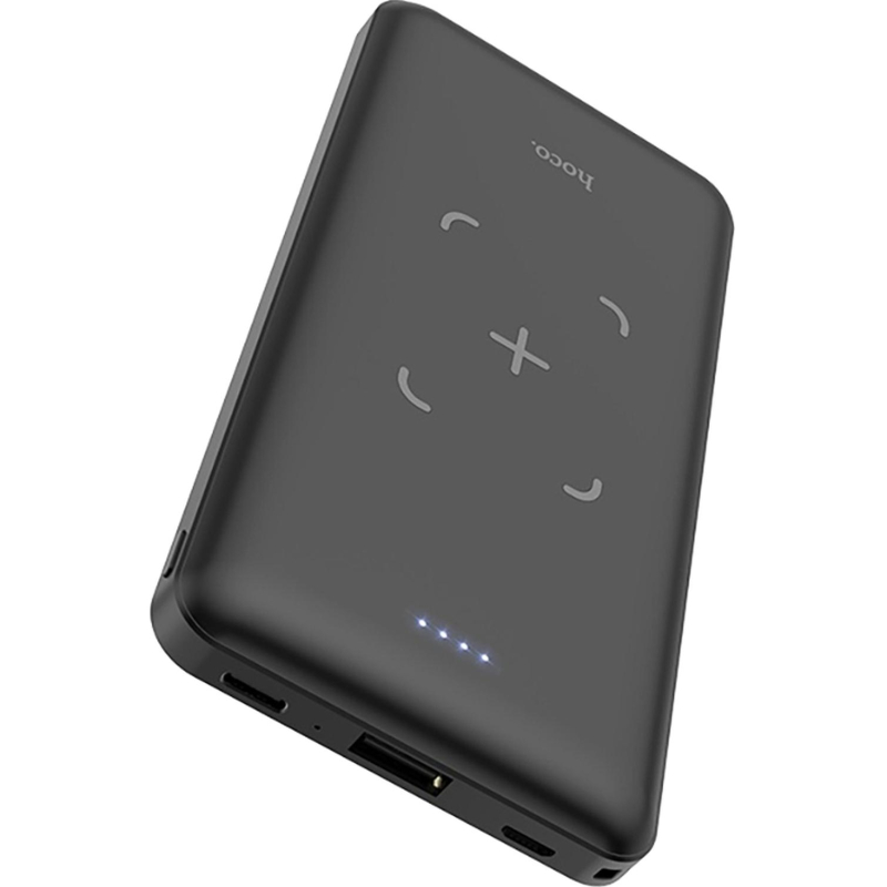 Внешний аккумулятор Hoco J50 SURF 10000mAh 5W 2A USB-A беспров.зар. черный - фото 1