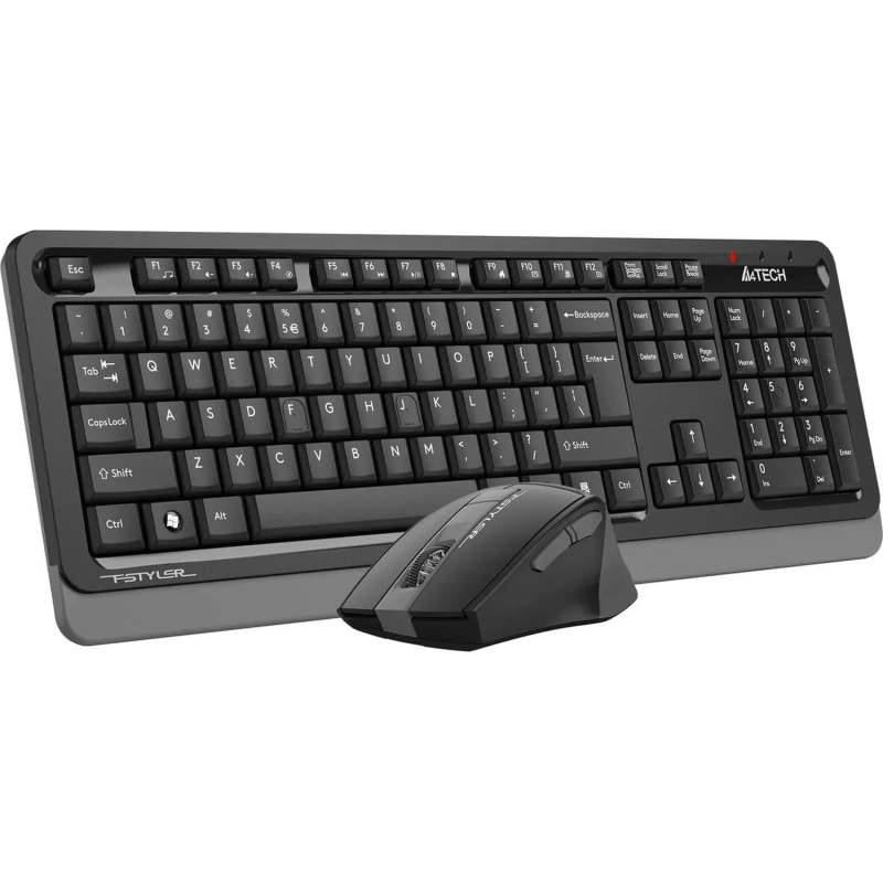 Набор клавиатура+мышь A4Tech Fstyler FG1035 GREY USB беспров. чер/сер - фото 3