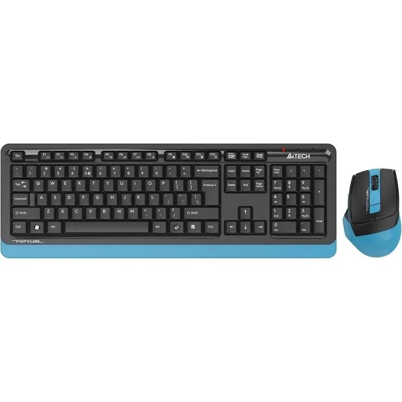 Набор клавиатура+мышь A4Tech Fstyler FG1035 NAVY BLUE USB беспров.чер/син - фото 1