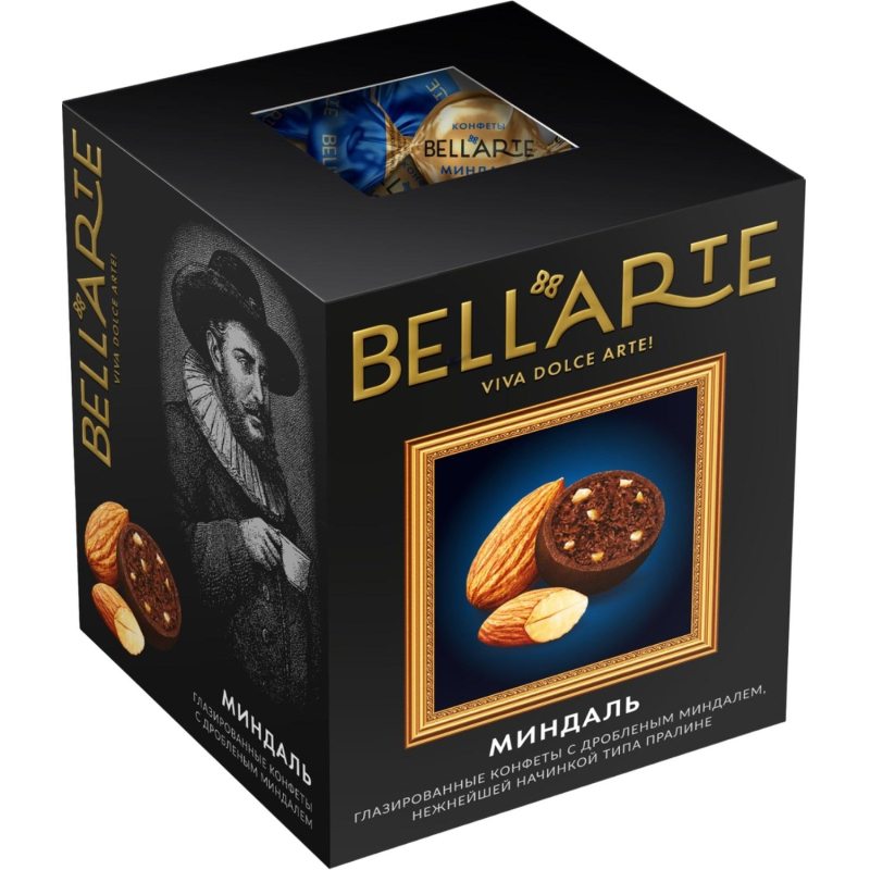 Конфеты Bell&#039;Arte глазиров глазурью с корпус типа пралине  с миндалем 200г - фото 1