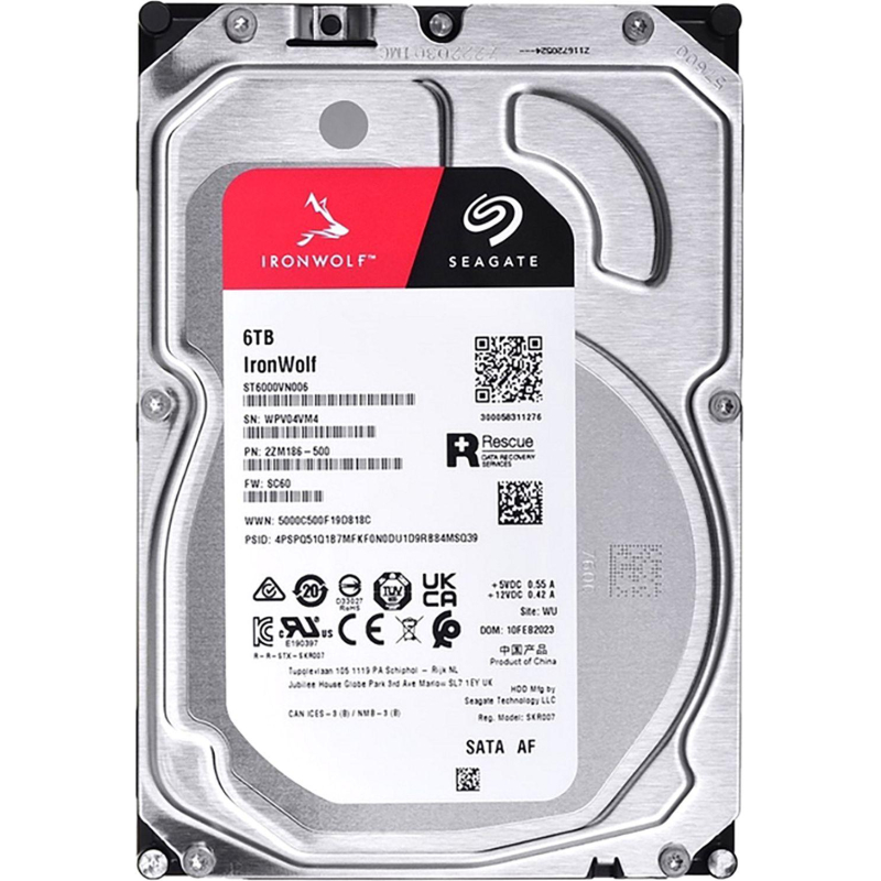 Жесткий диск Seagate Seagate Ironwolf 6TB, SATA, 5400rpm 256MB(ST6000VN006) - фото 1