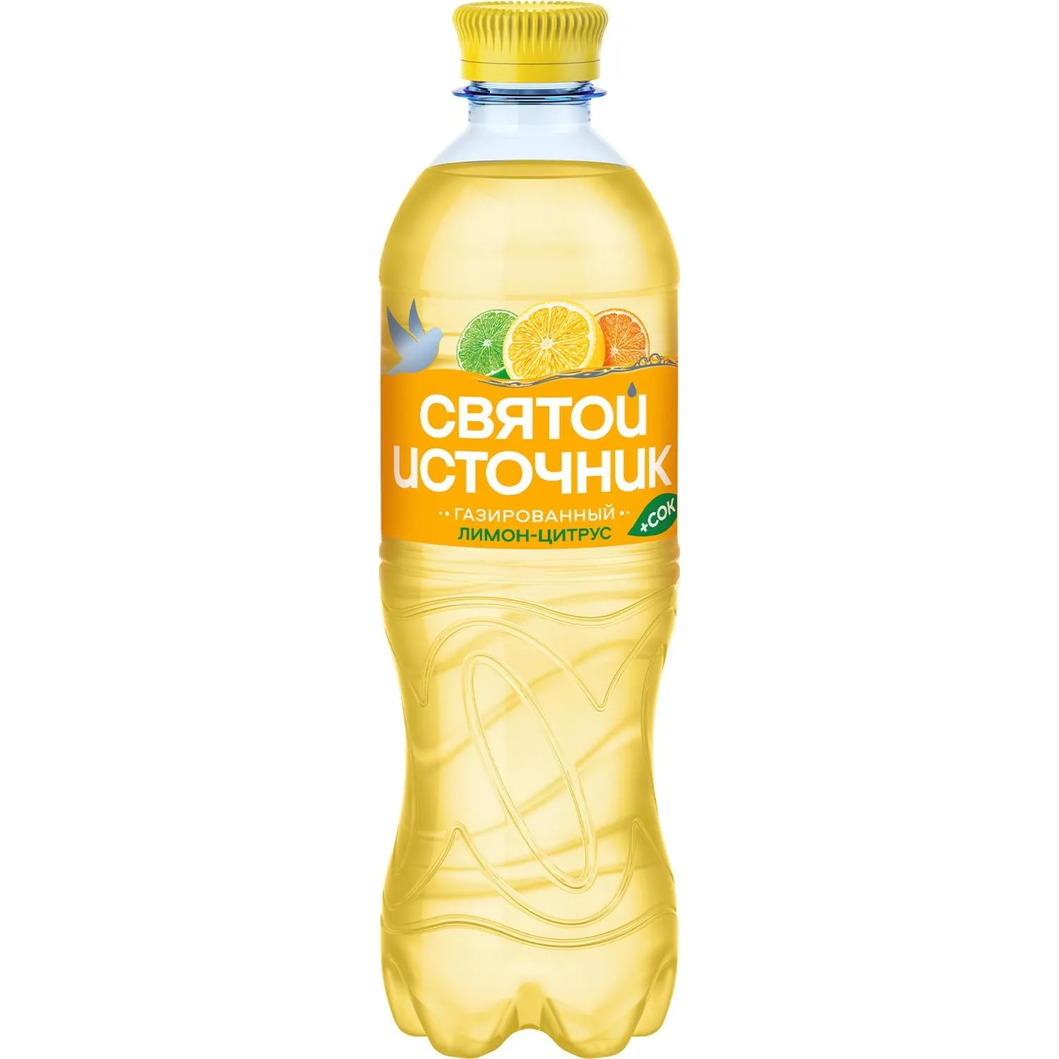 Напиток Святой Источни Вода + Сок со вкусом цитрусов, газ ПЭТ 0,5л - фото 1