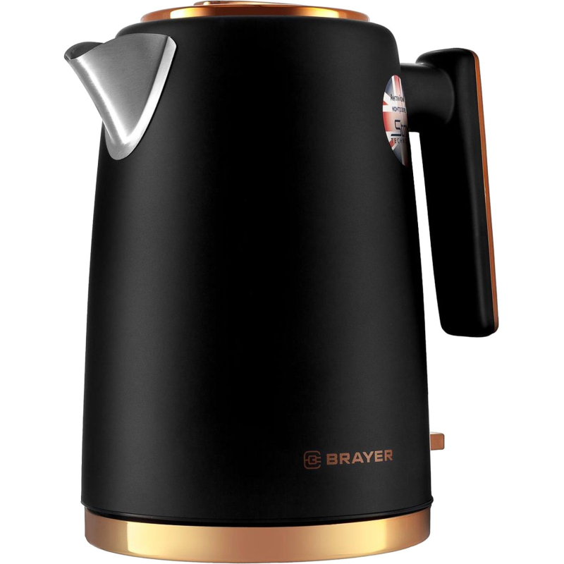 Чайник электрический BRAYER 1054BR,2200Вт,1,7л, STRIX, сталь, автооткл - фото 3