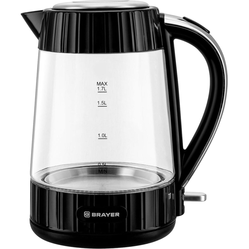 Чайник электрический  BRAYER 1075BR ,2200Вт,1,7л,стекл.корп,VNQ by STRIX - фото 1