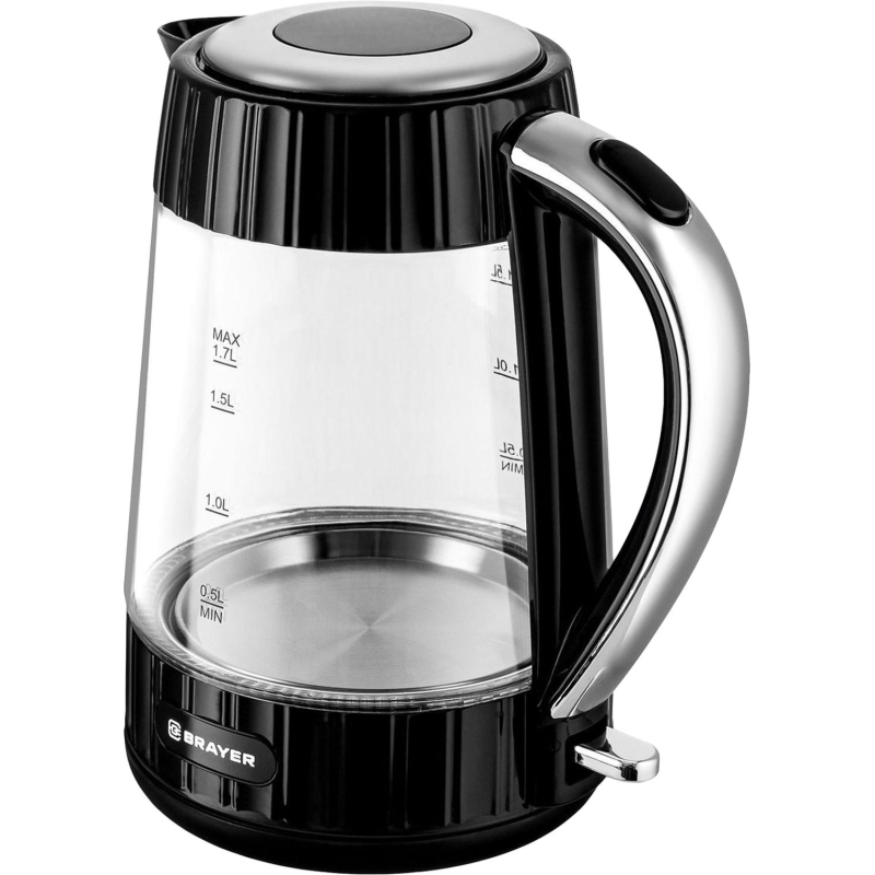 Чайник электрический  BRAYER 1075BR ,2200Вт,1,7л,стекл.корп,VNQ by STRIX - фото 3