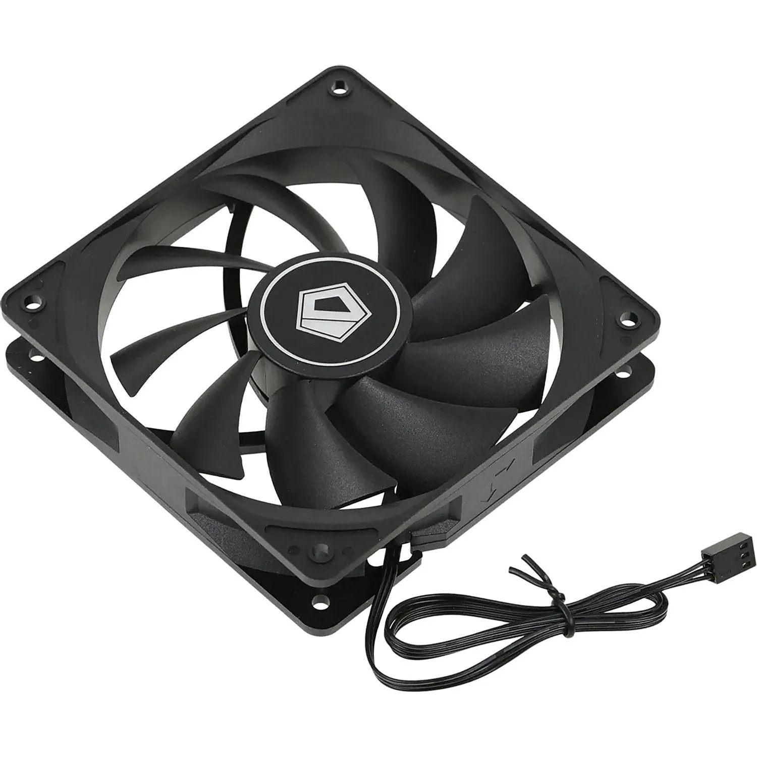 Вентилятор ID-Cooling FL-12025K 120x120mm черный 3-pin 21dB 145gr Ret - фото 3