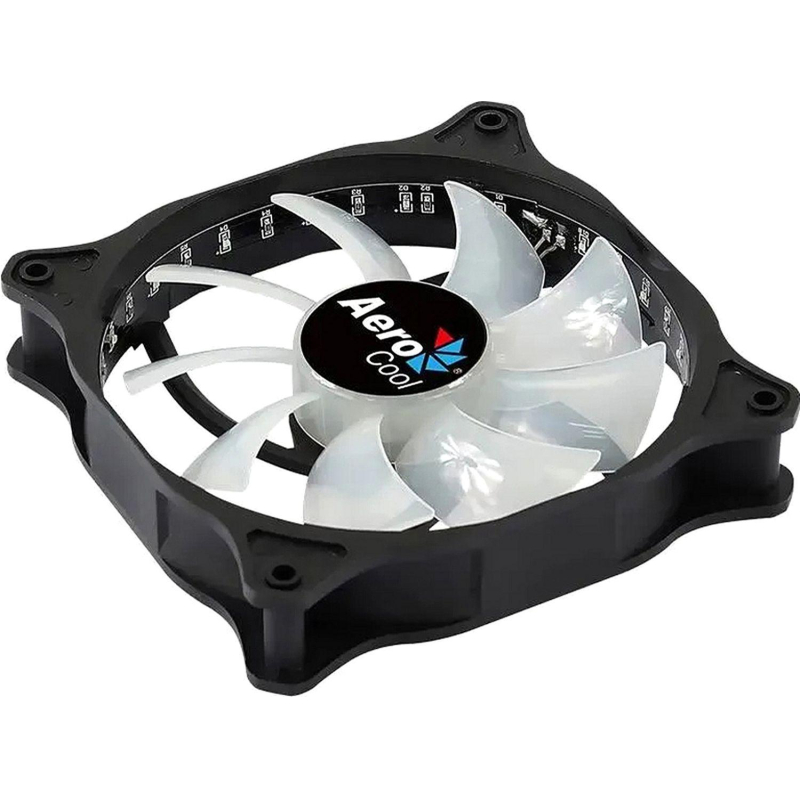 Вентилятор Aerocool Cosmo 12 RGB 120x120x25mm черный/белый 4-pin (Molex) - фото 1
