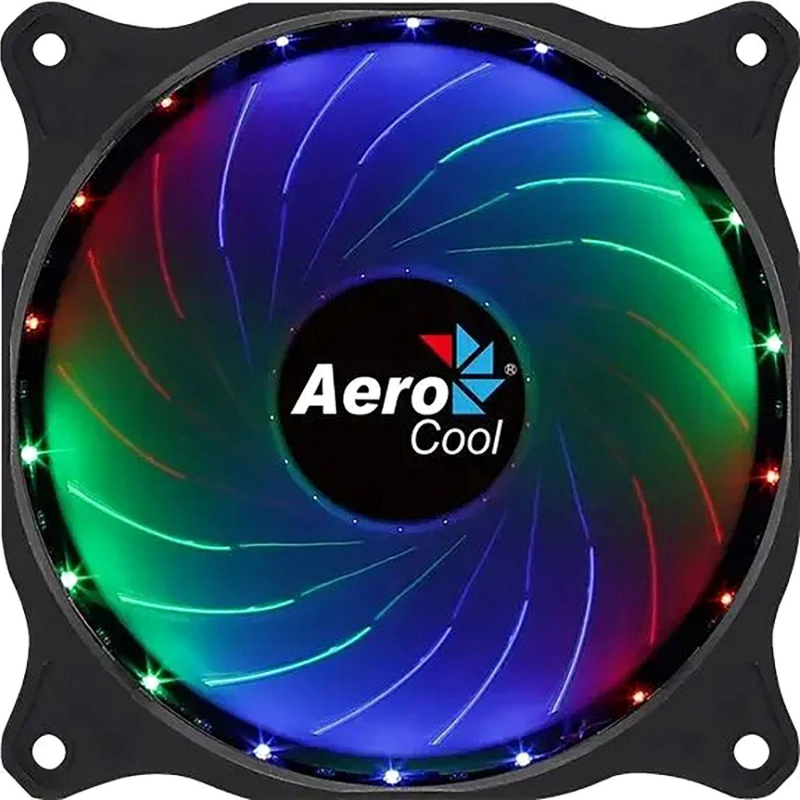 Вентилятор Aerocool Cosmo 12 RGB 120x120x25mm черный/белый 4-pin (Molex) - фото 2