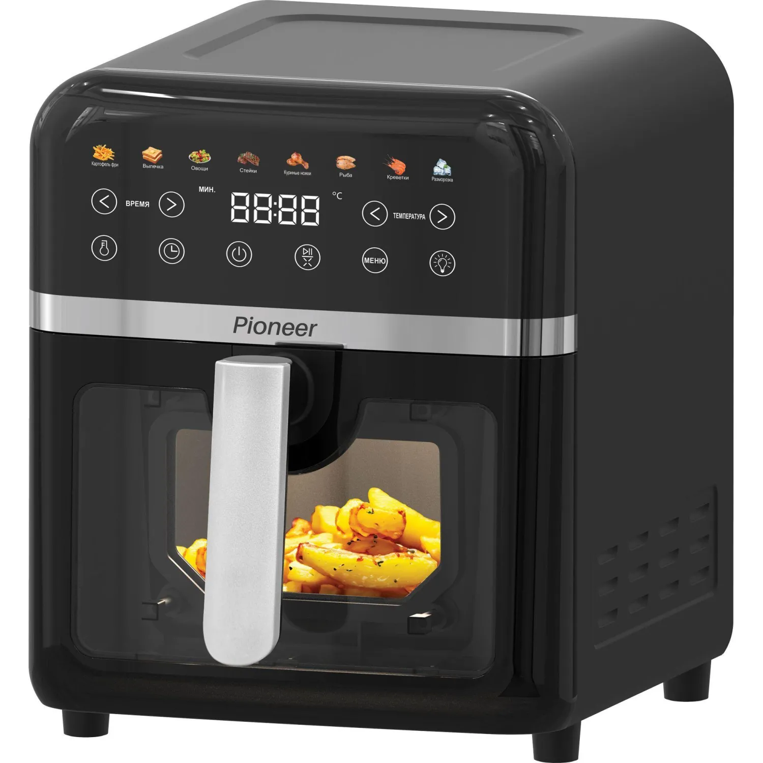 Аэрогриль Pioneer SM520D black, Мощность: 1850 Вт, объем: 8 л - фото 1