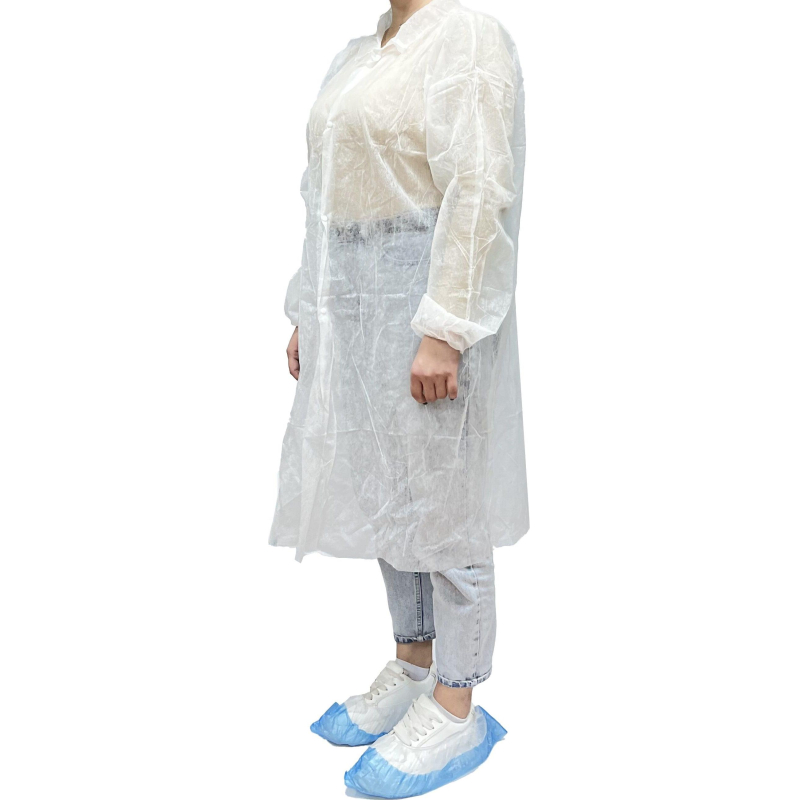 Халат н/с процед, рук.рез, на кнопк, XXXL, пл 25, белый, 10 шт/уп - фото 2