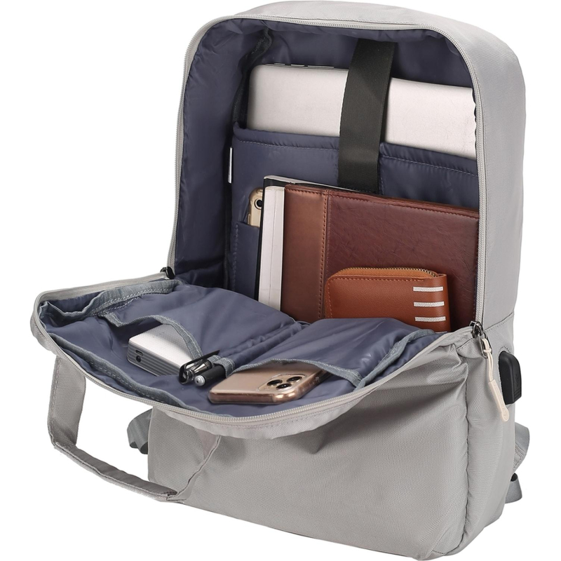 Рюкзак для ноутбука 15.6 Lamark B135 Light Grey - фото 4