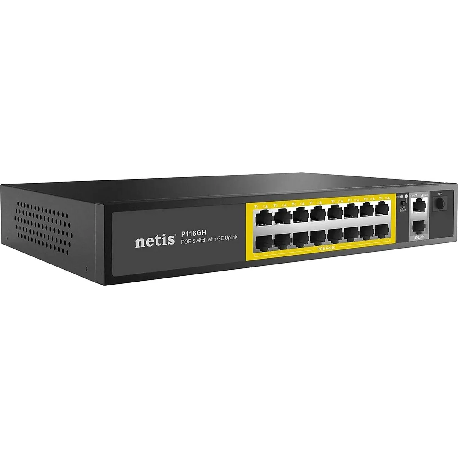 Коммутатор Netis P116GH 16х100 Мбит/с PoE+ 240Вт, 2х1000 Мбит/с, 1xSFP - фото 3