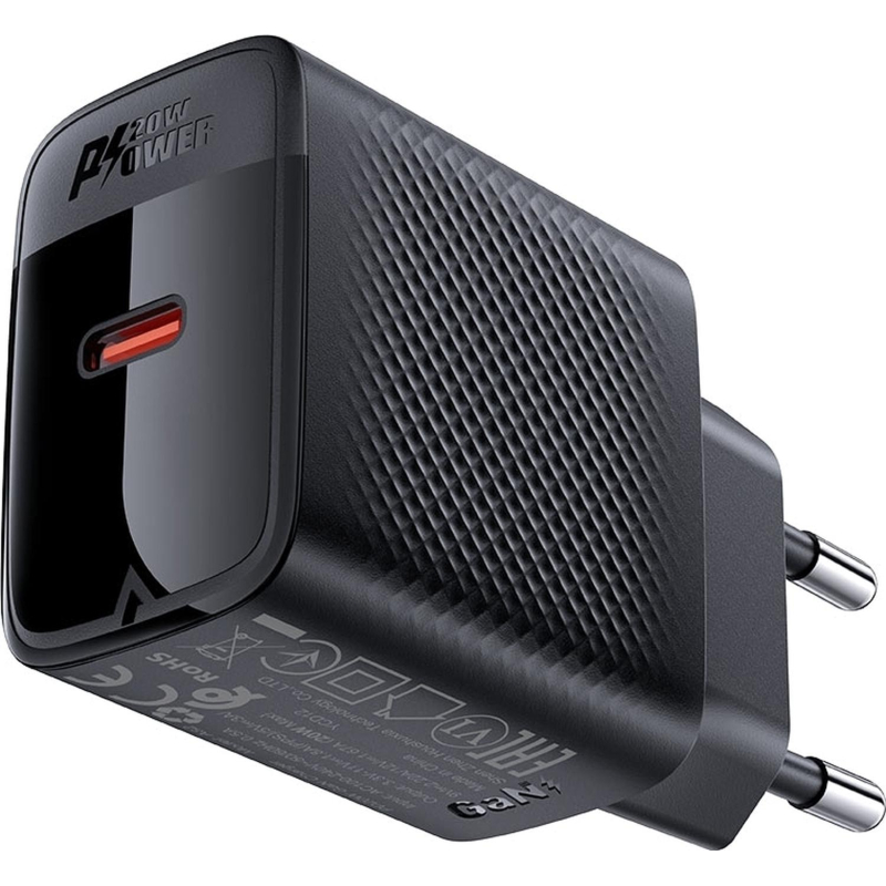 Зарядное устройство сетевое ACEFAST (AF-A82-BK) PD20W GaN single USB-C - фото 2