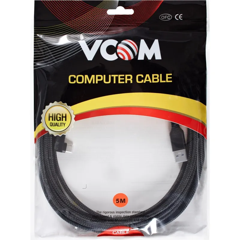 Кабель VR USB3.2 Gen1 AM/CM 5GBs для Oculus 5м, VCOM (CU413M-5.0) - фото 8