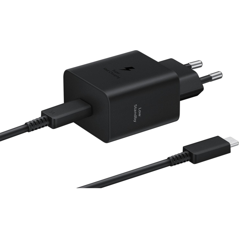 Зарядное устройство сетевое Samsung EP-T4511 45W Type-C Black + cable - фото 2
