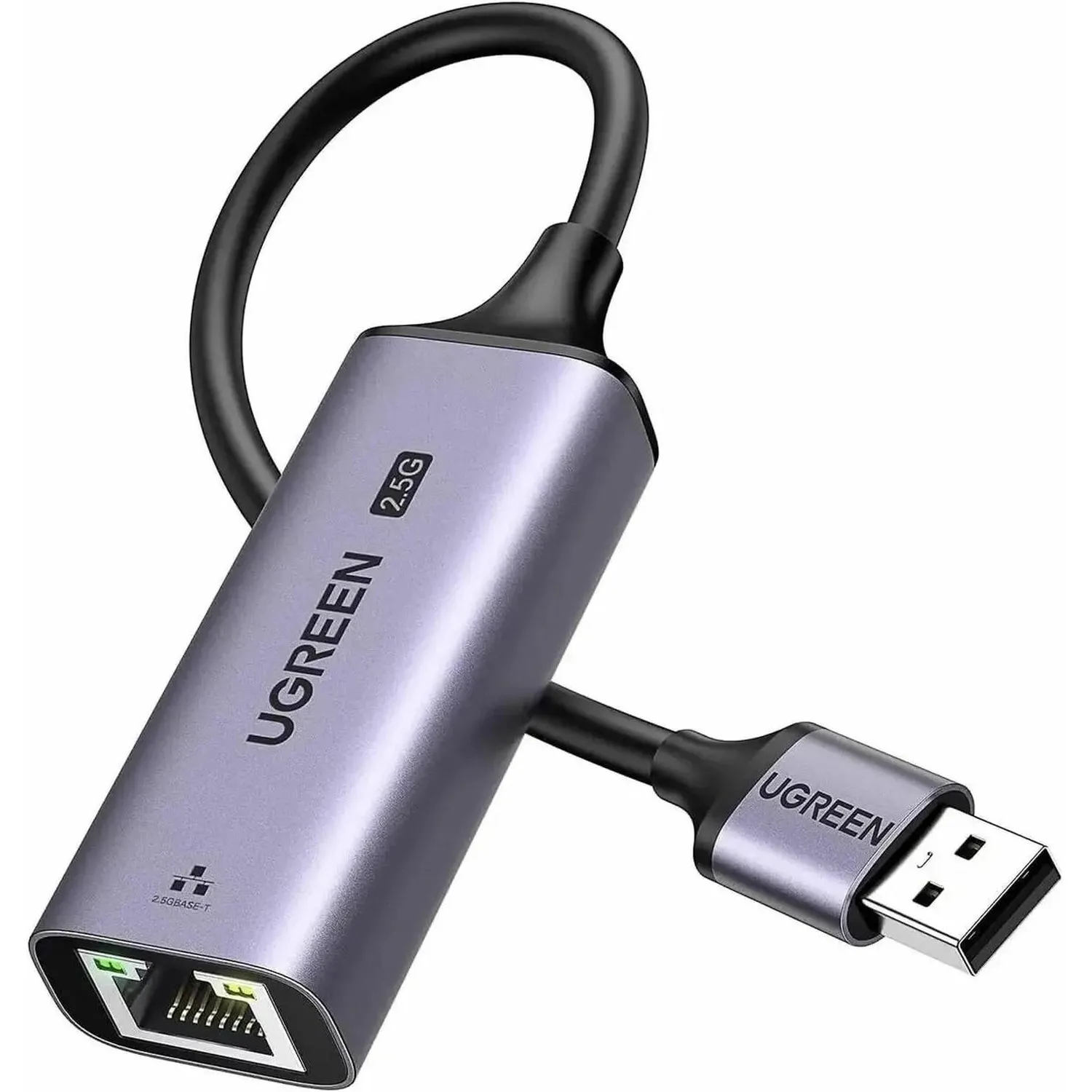 Адаптер UGREEN CM648 (25051) USB-A 3.0 to RJ45 2.5G Ethernet Adapter Grey - фото 1