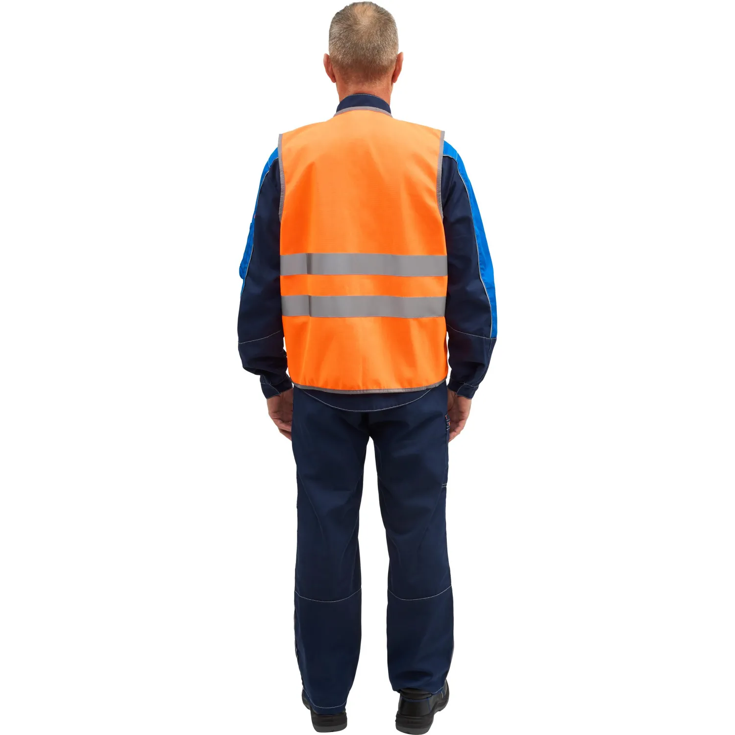 Жилет сигнальный, Тип 2Т с бейджем, цв.оранж.(р.L/48-50) - фото 3
