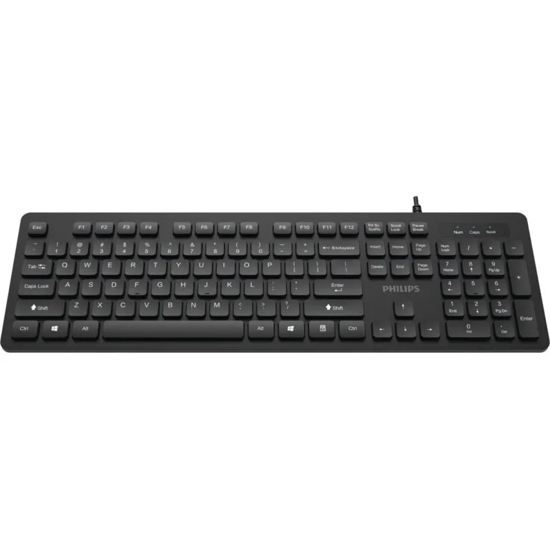 Клавиатура Philips (SPK6264B/60) проводн. USB 2.0 104кл, черный - фото 1