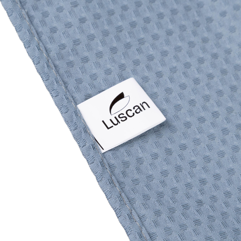 Полотенце вафельное Luscan 240 гр/м2, 40х70, яч7х7, серый, 3 шт/уп - фото 7