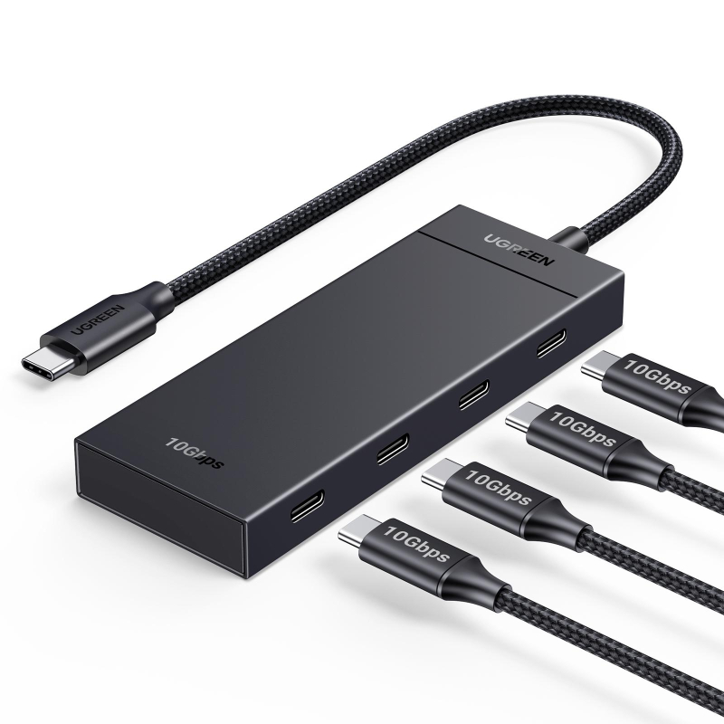 Разветвитель USB UGREEN CM806 (35584) USB-C to 4xUSB-C Хаб безPD черный - фото 3