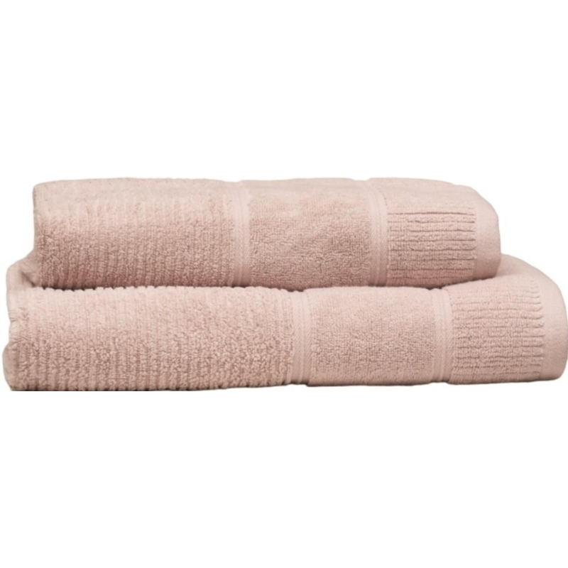Набор полотенец махровых TAC DORA 50х90,70х140 550 г/м2 ROSE,светло-розовый - фото 1