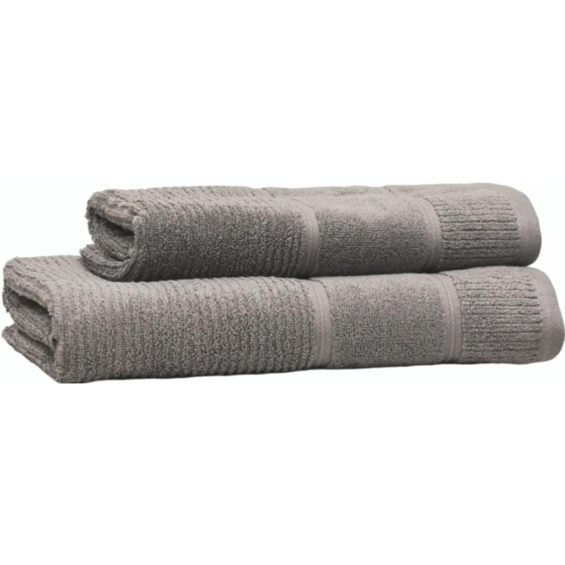 Набор полотенец махровых TAC DORA 50х90,70х140 550 г/м2 GRAY, серый - фото 1