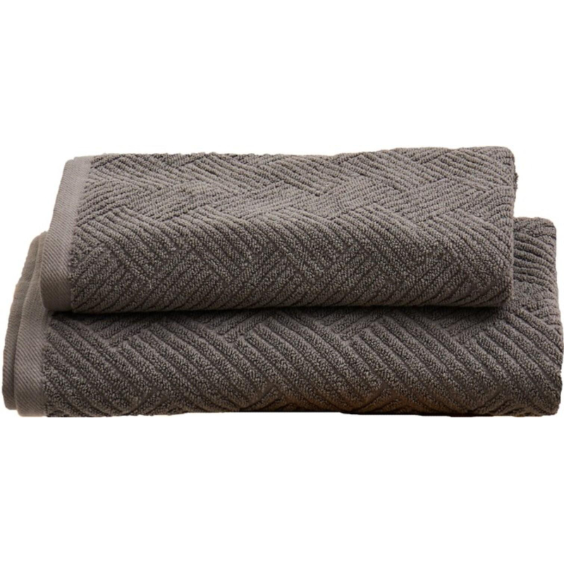Набор полотенец махровых TAC VENTURA 50х90,70х140 500г/м2 GRAY, серый - фото 1