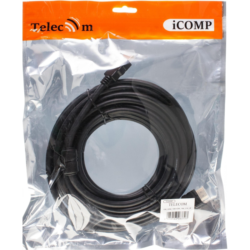 Кабель HDMI-19M-HDMI-19M ver 2.0+3D/Ethern,2 ф-ра 10m Telecom (TCG200F-10M) - фото 5