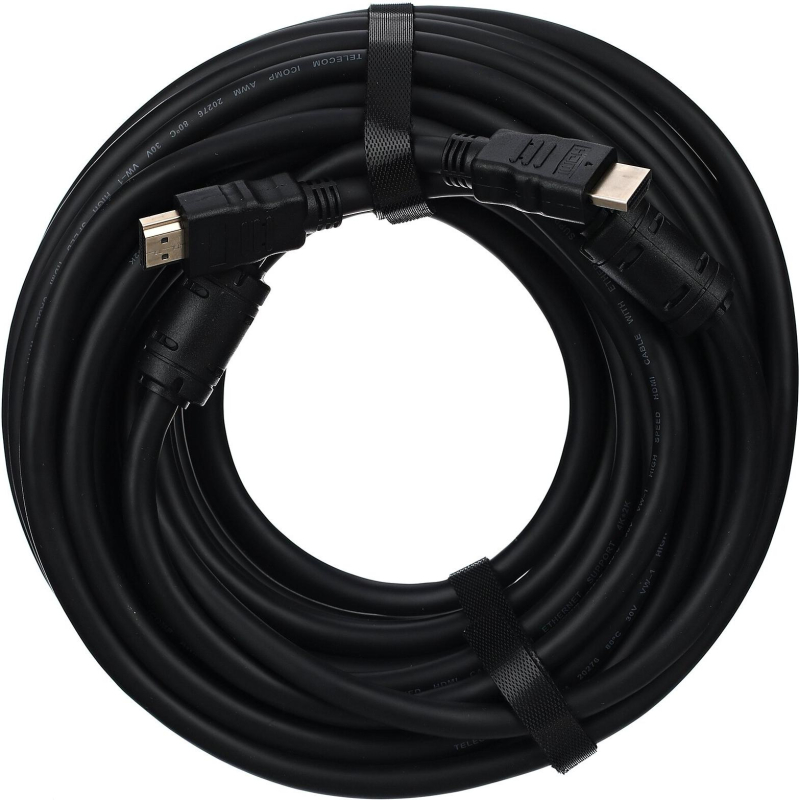 Кабель HDMI-19M-HDMI-19M ver 2.0+3D/Ethern,2 ф-ра 20m Telecom (TCG200F-20M) - фото 2