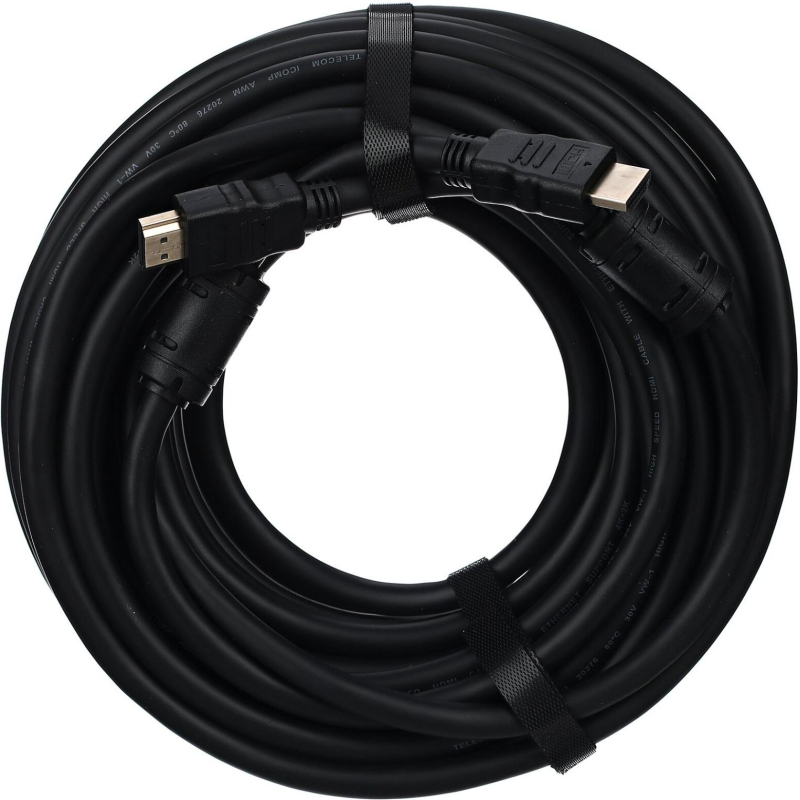 Кабель HDMI-19M-HDMI-19M ver 2.0+3D/Ethern,2 ф-ра 20m Telecom (TCG200F-20M) - фото 3
