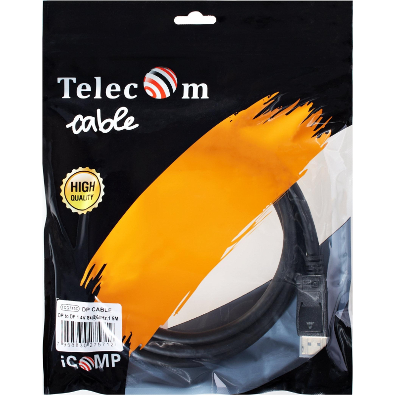 Кабель соединит DP-DP 1.4V 8K@60Hz  1.5м , Econom, Telecom (TCG745C-1.5M) - фото 9
