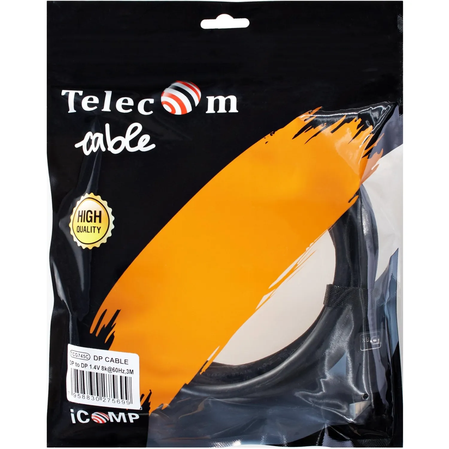 Кабель DP-DP соединительный 1.4V 8K@60Hz  3м , Econom, Telecom (TCG745C-3M) - фото 9