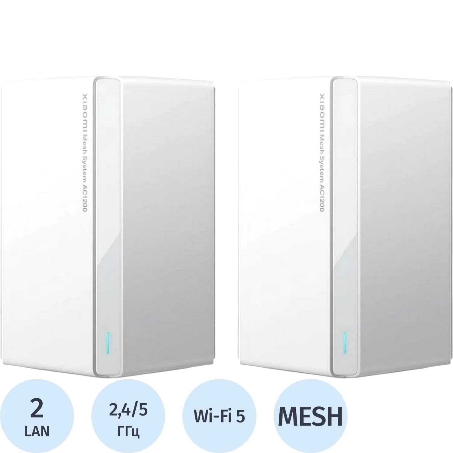 Wi-Fi mesh система Xiaomi Mesh System AC1200 RU (DVB4457GL) 2 шт/уп - фото 1