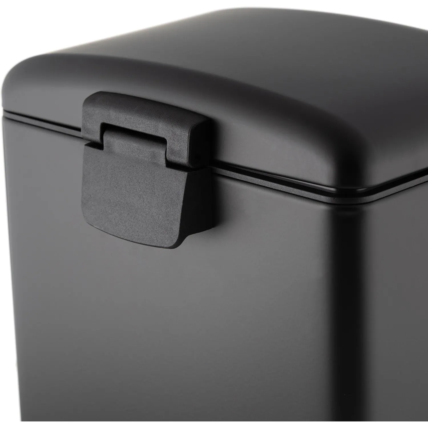 Ведро мусорное с педалью и доводчиком Luscan 6л, черное,прямоуг,металл - фото 5